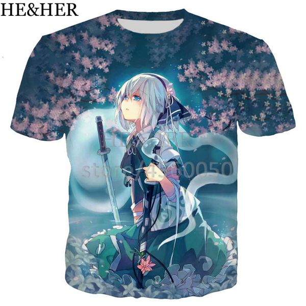 

anime touhou project shaman king 3d print shirts comics graphic humor men clothing