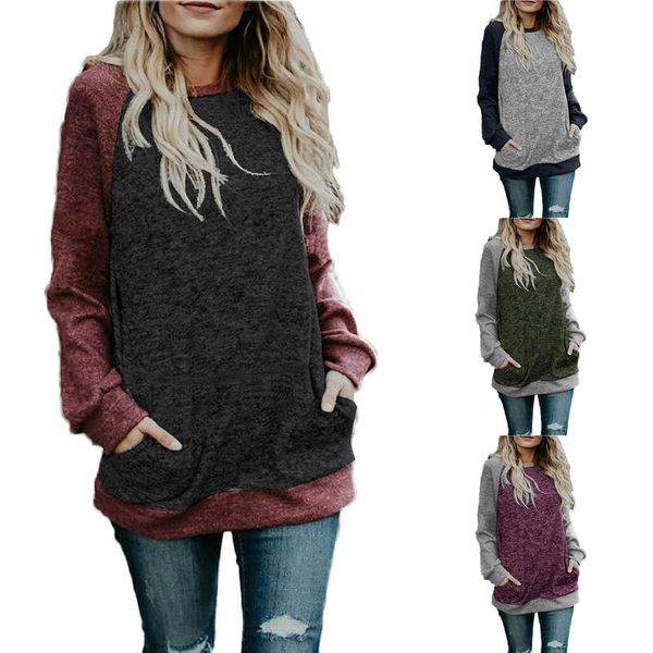 

5701 bat sleeve patchwork sweater t-shirt, Black;gray