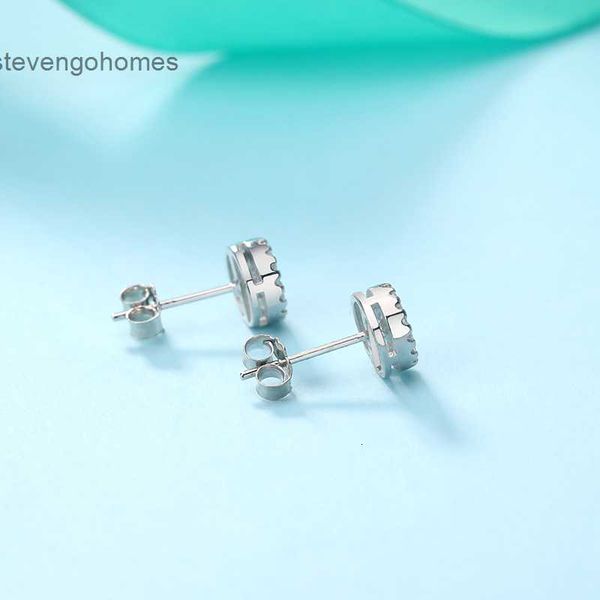 

with s925 zircon sterling round silver earrings for female, Golden