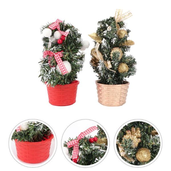 

2pcs deskdecoration children deskornament christmas tree shaped decoration showcase adornment for home party