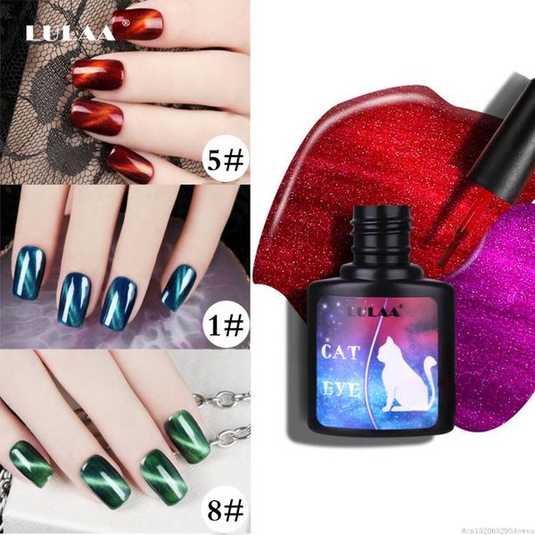

18 color magnetic laser 3d cat eye uv gel nail polish magnet varnish starry sky effect soak off uv gel nail art lacquer tslm1, Red;pink