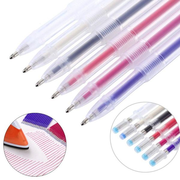

sewing notions & tools 1 pc heat erase pen and 10pcs high temperature disappearing fabric marker refills for dressmaking pu leather, Black
