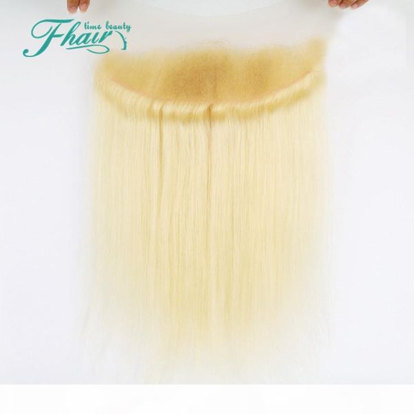 

613 blonde lace frontal 13x4 peruvian hair straight full lace frontal closure bleached knots swiss lace ing, Black;brown