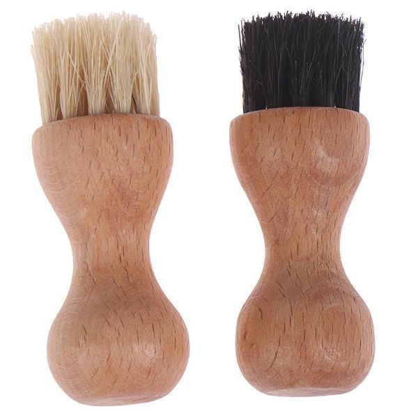 

leather shoes supplies buffing brush portable boot shoes brush wood handle home cleaning tool 1 pc mini hog bristle brushes h bbyaer