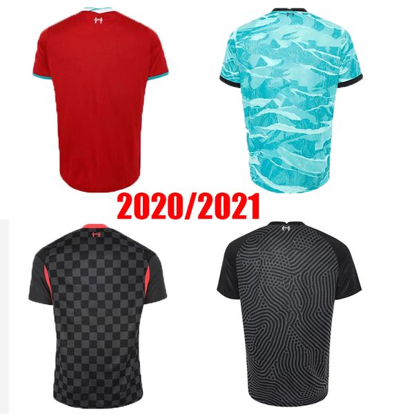 

новейшие 2020 2021 мохамед м. салах фирдино тиаго футбол джерси 20 21 футбольные рубашки диого джота дж. вирджил мужская мужская униформа, Black