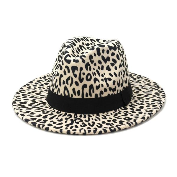 

2020 новая классическая широкий брим fedora hat leopard шерсти шляпы мужчины женщины измельчаемые зима hat свадьба джаз шляпы 58см, Blue;gray