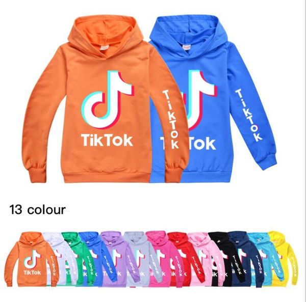 

новый tik tok spring fall hoodie с длинным рукавом толстовка с капюшоном детская толстовка улица мода одежда 3t-16t, Blue