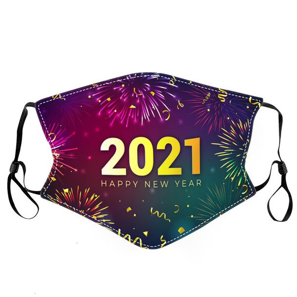 

u250wu designer new yesars fashion print firworks 2021 man woman masks dust pm2.5 reusable adjustable mask 6 n