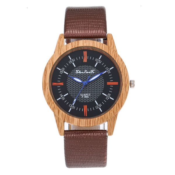 

grain platform men's watch imitation wood watch leisure fashion trend serpentine belt personality quartz watch, Slivery;brown