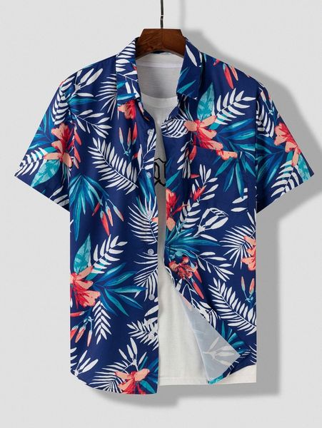 

men random tropical print shirt without tee o9nu#, White;black