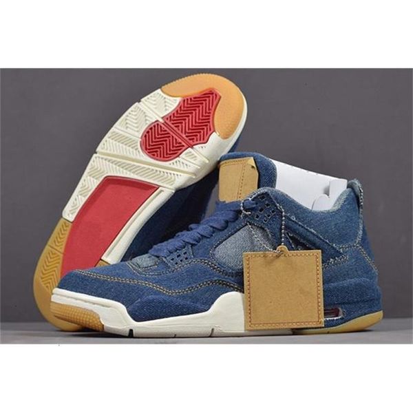 

4 sale jumpman graffiti travis chea x houston black white blue denim kids basketball shoes high qaulitys mens trainers 4s sneakers