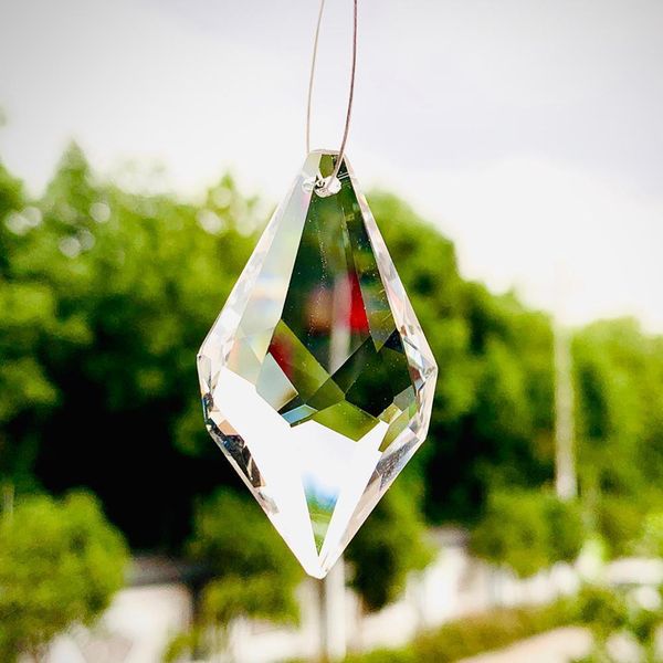 

2 5pcs 50mm clear diamond crystal prisms sun catcher sparkle rainbow of colors chandelier ceiling lamp lighting pendant diy h jllhbj