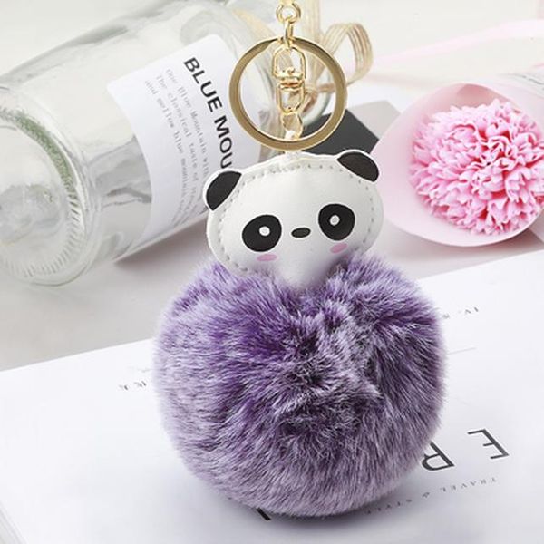 

мода пушистых искусственного меха кролик шарика panda брелок женщина cute pom pom мех брелок аксессуар pompom сумка подвеска брелок neh863 w