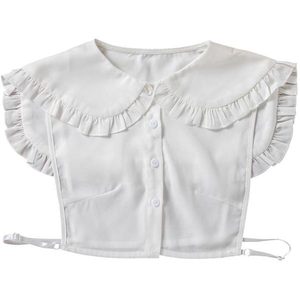 

fake collar for shirt detachable collars autumn winter solid shirt blouse women black white clothes shirt acc qylfgf, Blue;red