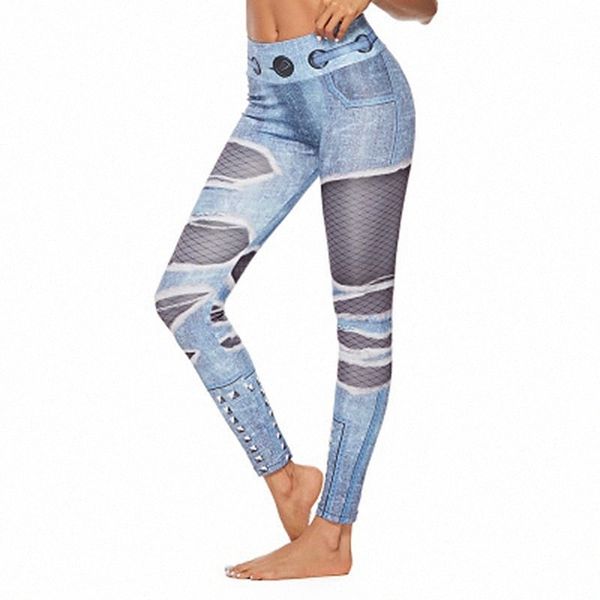 

women's sporty novelty leggings print ankle-length pants sport casual stretchy graphic comfort mid waist skinny light blue s m l  / s, Black