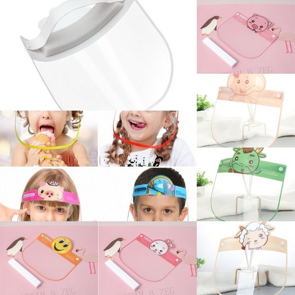 

children cartoon face shield anti fog isolation full protective mask transparent pet protection splash droplets head cover kid gi 4a6n#