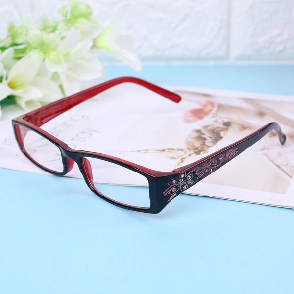 

resin women fashion imitation diamond flower print reading glasses 4 colors presbyopic +1.0~+4.0