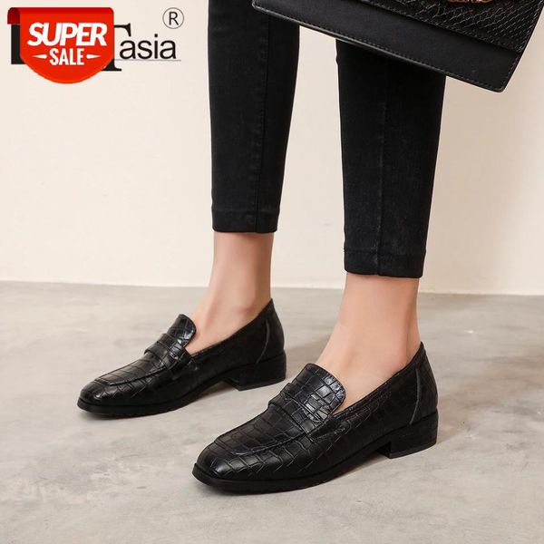 

doratasia classic female round toe pumps consise office handmade pumps women square toe slip on solid low heel shoes woman #2e9p