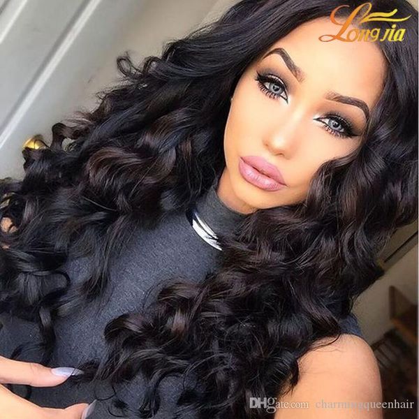 

brazilian virgin hair loose wave hair extensions longjia product unprocessed brazilian human hair weave bundles 7a grade double weft, Black