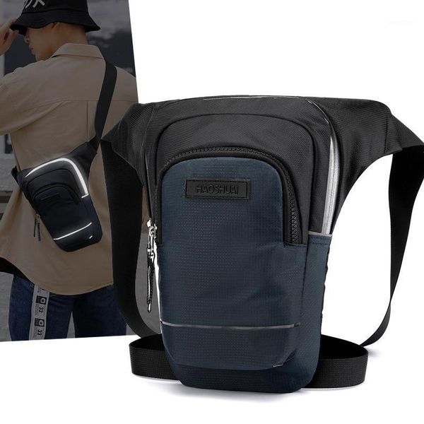 

waist bags motorcycle rider reflective drop leg bag for men travel messenger cross body hip thigh male nylon belt fanny pack 1