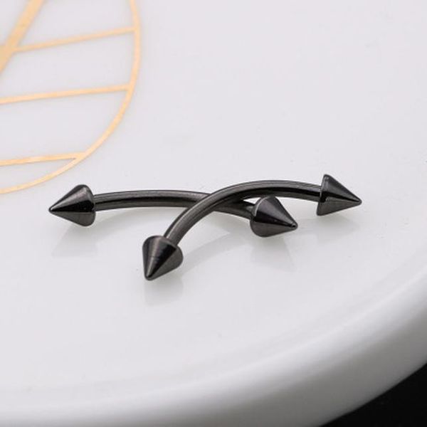 

modrsa 2pcs/lot stainless steel body jewelry cone eyebrow ring helix tragus piercing ear eyebrow nose lip piercing ring q bbysbz, Silver