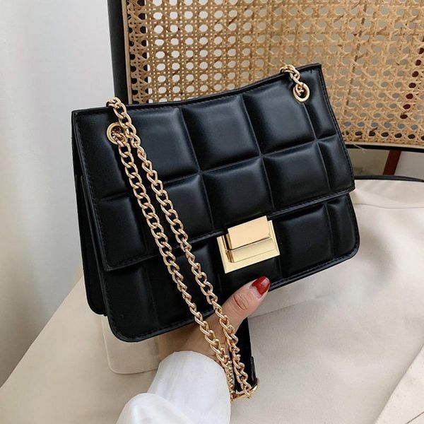 

chain women messenger bag fashion pu leather shoulder bag female 2021 summer new ladies shopping bags designer ms handbags purse