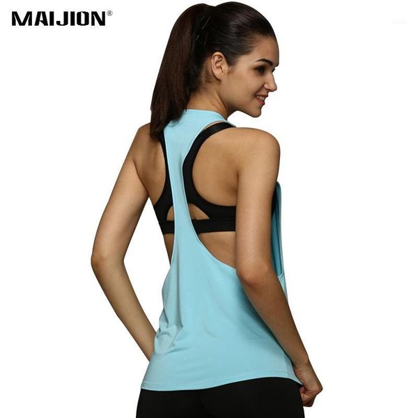 

women sleeveless workout shirts backless fitness yoga vest quick dry loose sport tank running training t shirt1, White;red