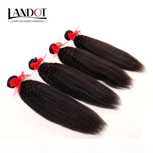 

peruvian malaysian indian brazilian kinky straight virgin human hair weave bundles 100% unprocessed italian coarse yaki remy hair extensions, Black