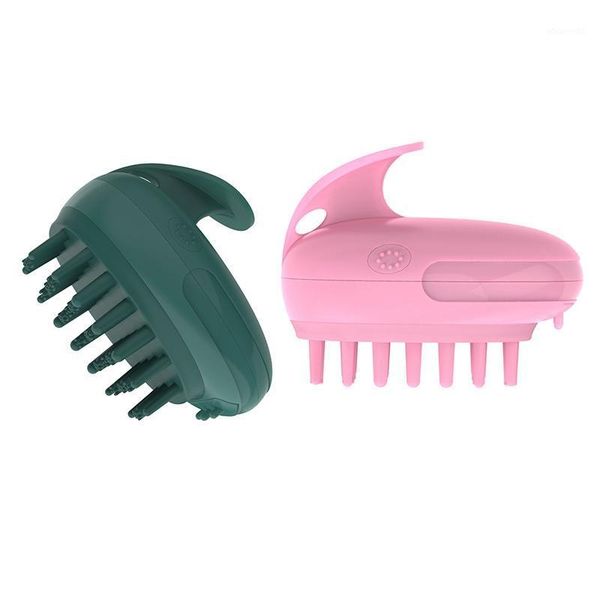 

electric hair massager comb gentle press deep cleaning brush head washing comb tool hair loss for wet dry1