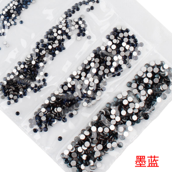 

multiple colour ss3-ss10 mix sizes 1700pcs/bag nail art decorations glass crystal non ix rhinestones strass