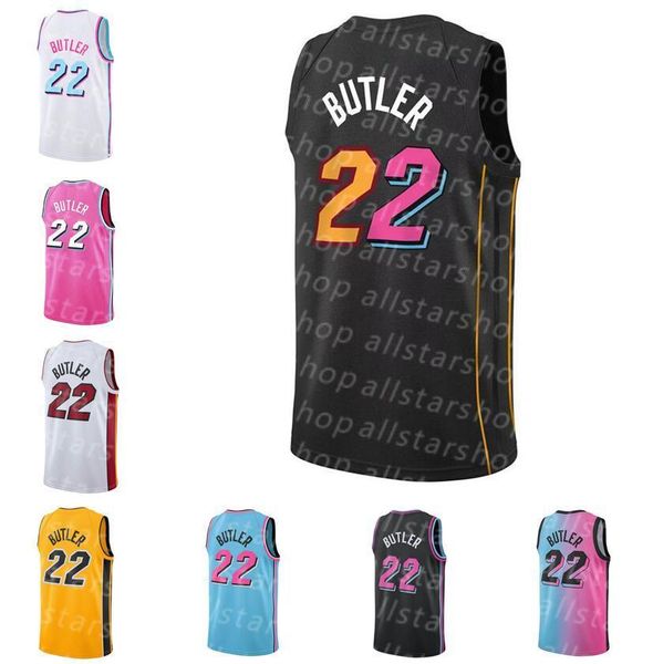 

2022 newbasketball jerseys jimmy butler jersey 2021-22 city jersey men youth s-xxlquality, Black;red