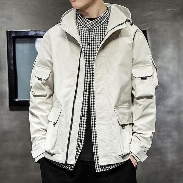 

2020 men's bomber jacket large size thin section baseball collar casual trend men's jacket1, Black;brown