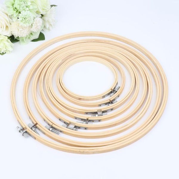 

13-34cm bamboo wooden cross stitch machine embroidery hoop ring sewing craft diy, Black