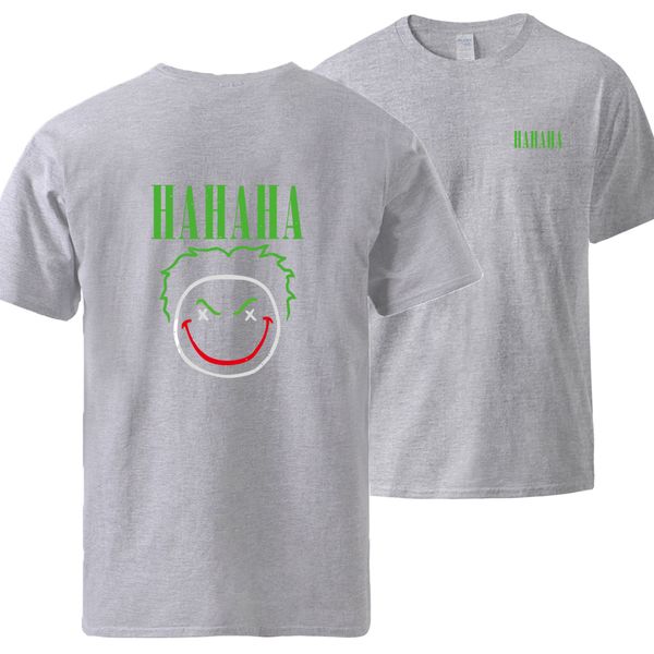 

joker hahaha печать лето с коротким рукавом топы горячие продаем спортивная мужской моды черный tee спорта толстовка с капюшоном hoodie мужч