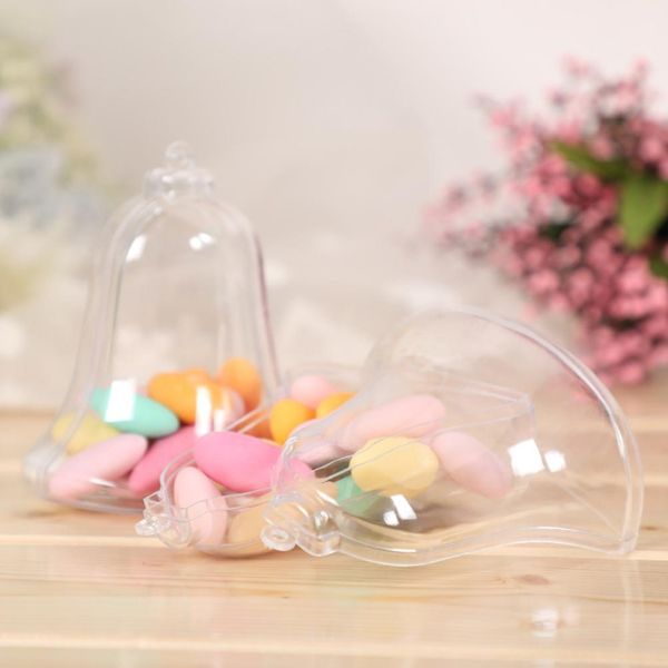 

5pcs christmas packing gift bag candy boxes bell shape storage box plastic sugar jar christmas party supplies wmtglk xhhair