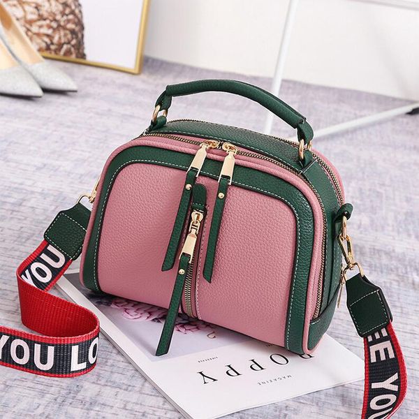 

hbp non-brand letter bag women's contrast litchi square bag one shoulder slant across handbag trend shoulder strap 1 sport.0018 bhct