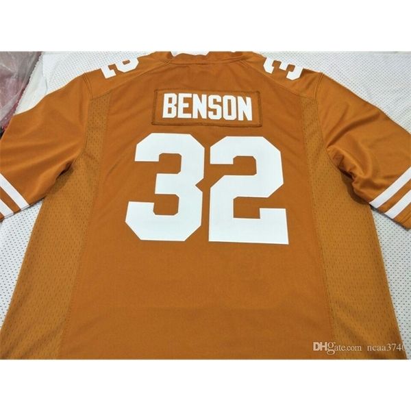 

3740 #32 cedric benson texas longhorns football jersey size s-4xl or custom any name or number jersey, Black