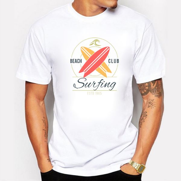 

sport beach club surfboard t-shirts men swag funny cotton short sleeve o-neck tshirts new summer style sunshine tees