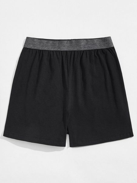 

men tape waist sleep shorts d9qg#, Black;brown