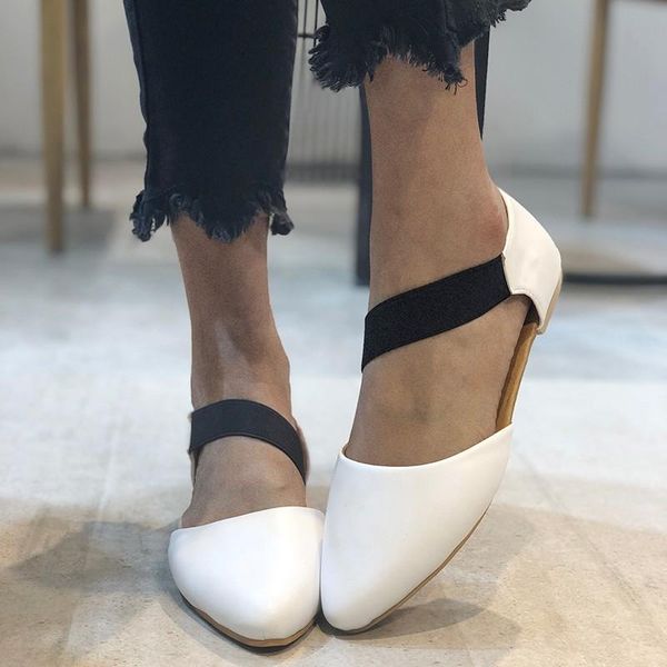 

women's casual flat shoes loafers women fashion comfortable solid color side space asakuchi flat shoes trend breathable w24-25, Black