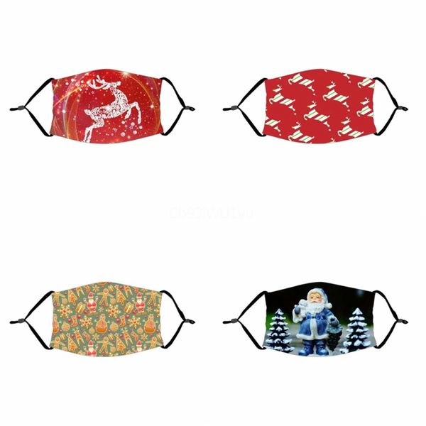

durable dust mask floral rabbit whale print face mouth masks anti droplet splashingmascherine stretch earloop#990, Black