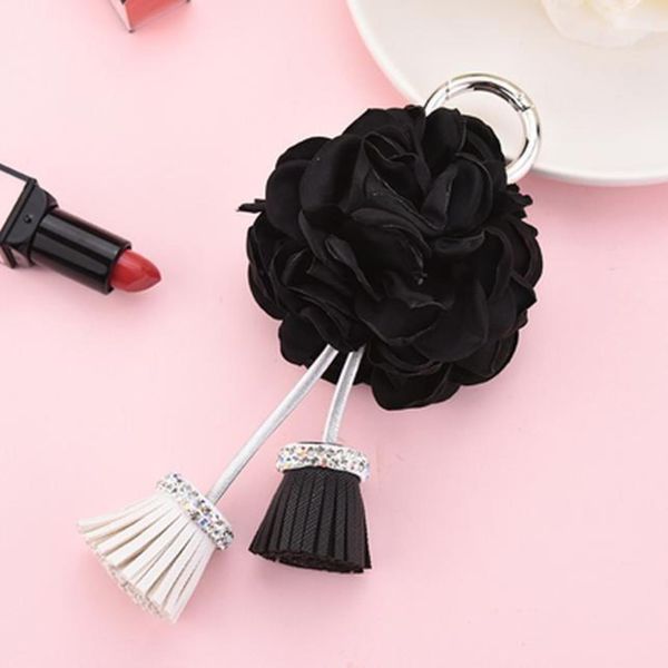 

tassel keychain with flower gifts for women llaveros mujer car bag accessories keyring holder jewelry key chain eh351 h jllrwu