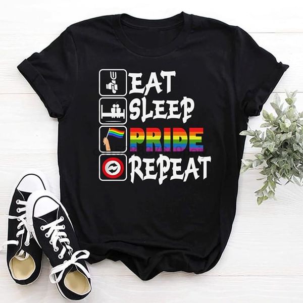 

eat sleep pride повторять lgbt flag футболка спортивная с капюшоном hoodie