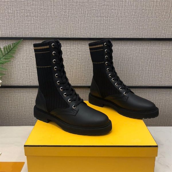 

camping boots womens fashion cowskin martin boots high-quality designer boots women shoes warm winter with original box packaging a02, Black