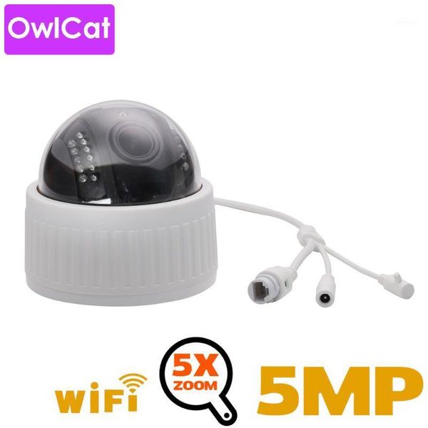 

owlcat 2mp 5mp hd indoor wifi ptz dome ip camera 5x zoom wireless video surveillance cctv audio mic ir night flash card onvif1