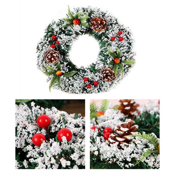 

pine artificial christmas wreath ornament door garland tree decoration festival window wall hanging party home gifts office