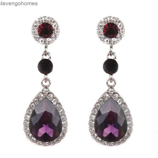 

fashionable and shining water drop crystal earrings, Golden