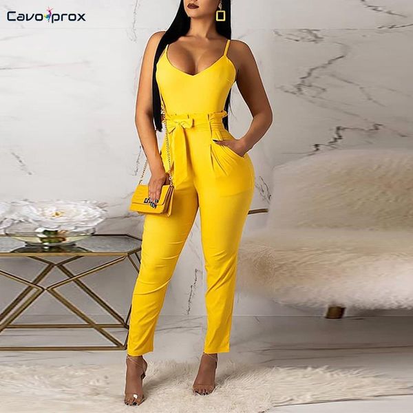 

women spaghetti strap ruffled waist belted jumpsuits casual solid deep v-neck bodycon summer street wear plus size jumpsuits, Black;white