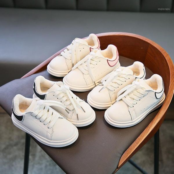 

athletic & outdoor winter plush warm kids shoes for girl boys white leather sneakers zapatos niÃ±a children fashion non slip casual sports fo, Black