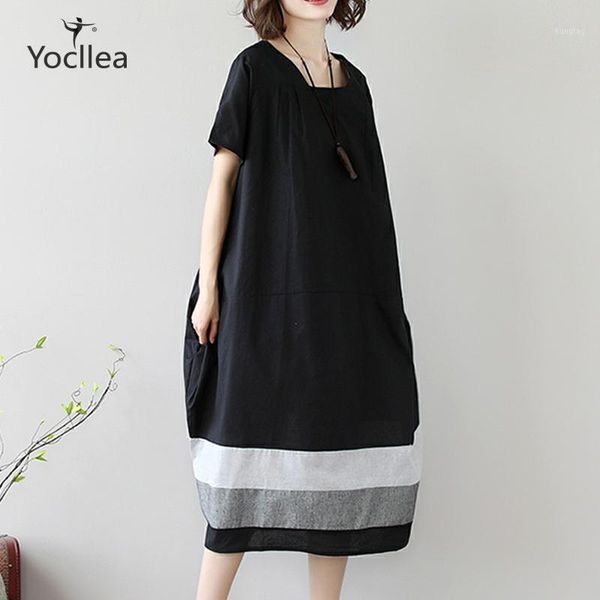 

oversize women's dress 110kg spring and summer dress fat and loose casual dresses vestido black1, Black;gray